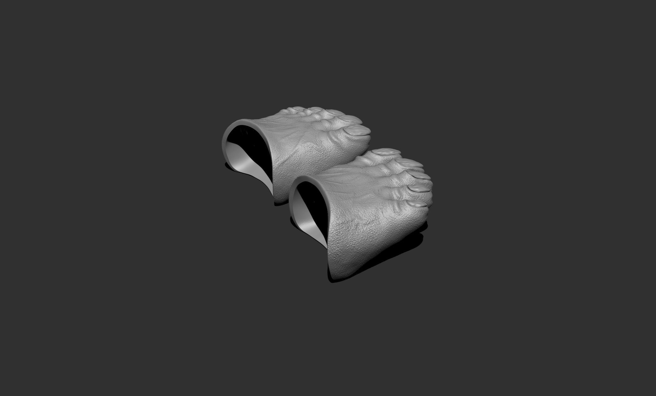 Chewbacca Toes Feet cosplay 3D print model_6