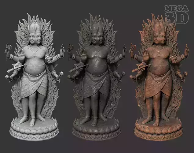 Hindu God Statue 16K HD Texture - 220826 Low-poly 3D model
