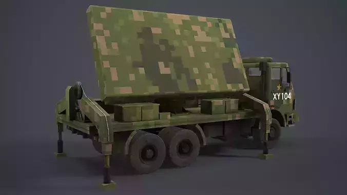 LLQ305A Radar TYPE305A Low-poly 3D model