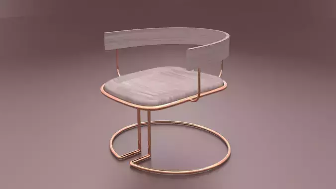 pink gold design chair