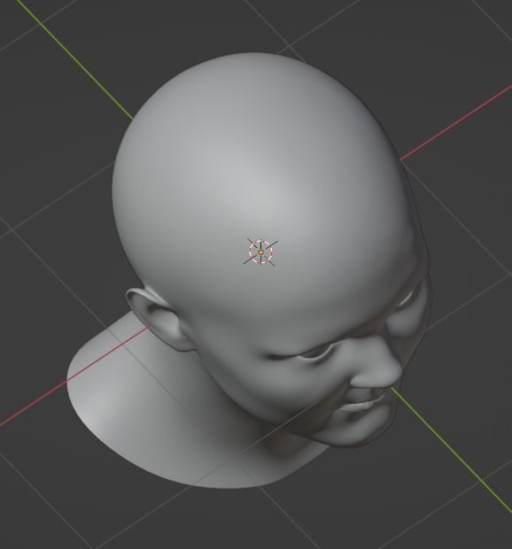 Simple Head Model 3D model_4