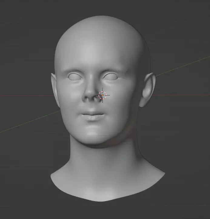 Simple Head Model 3D model_0