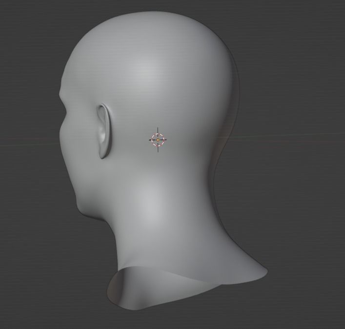 Simple Head Model 3D model_2