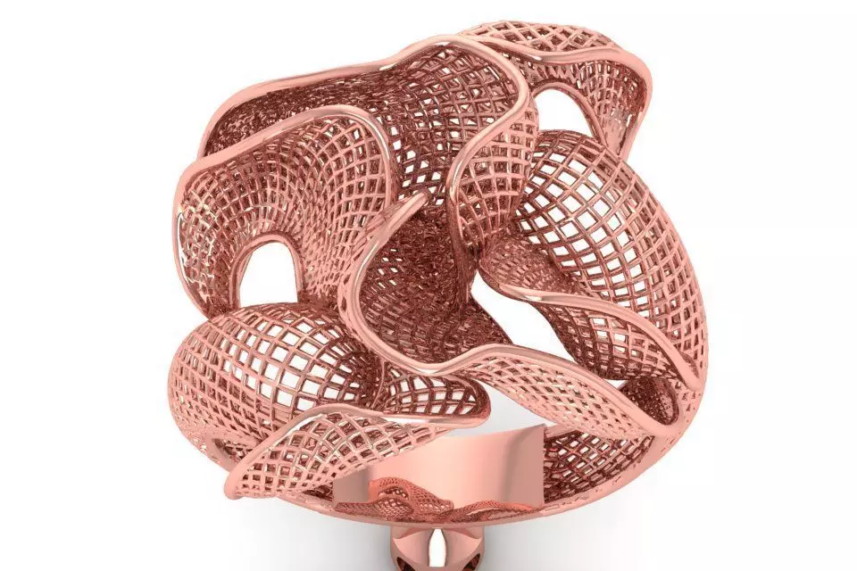 Filigree Ring STL OBJ FBX Renders Details 3D print model_0