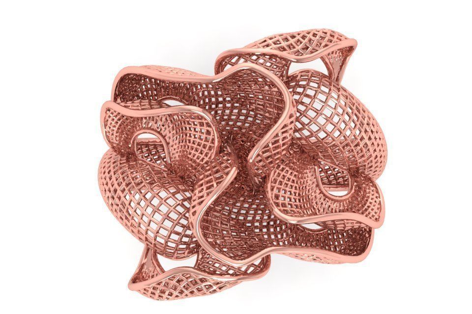 Filigree Ring STL OBJ FBX Renders Details 3D print model_1