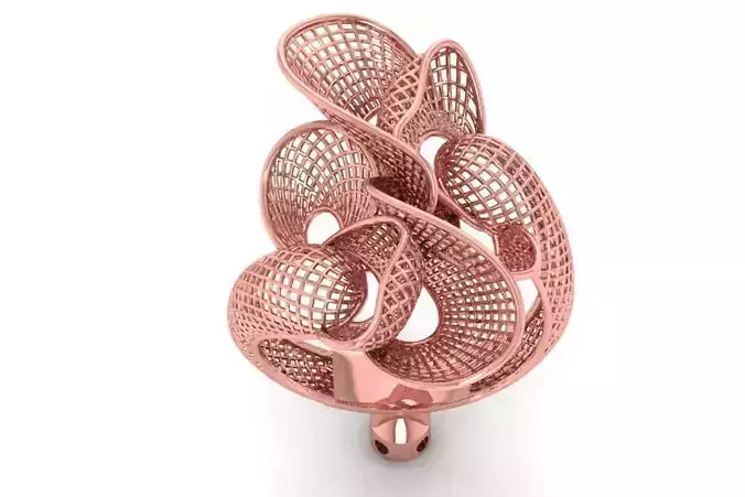 Filigree Ring STL OBJ FBX Renders Details