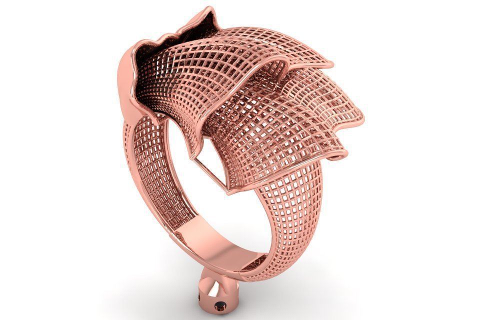 Filigree Ring STL OBJ FBX Renders Details 3D print model_1