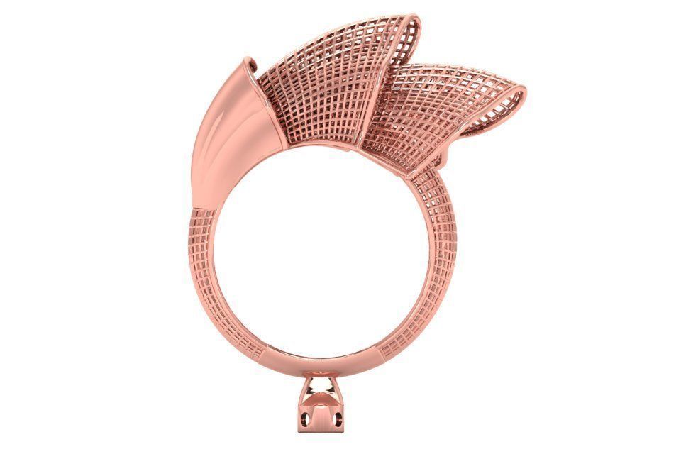 Filigree Ring STL OBJ FBX Renders Details 3D print model_2