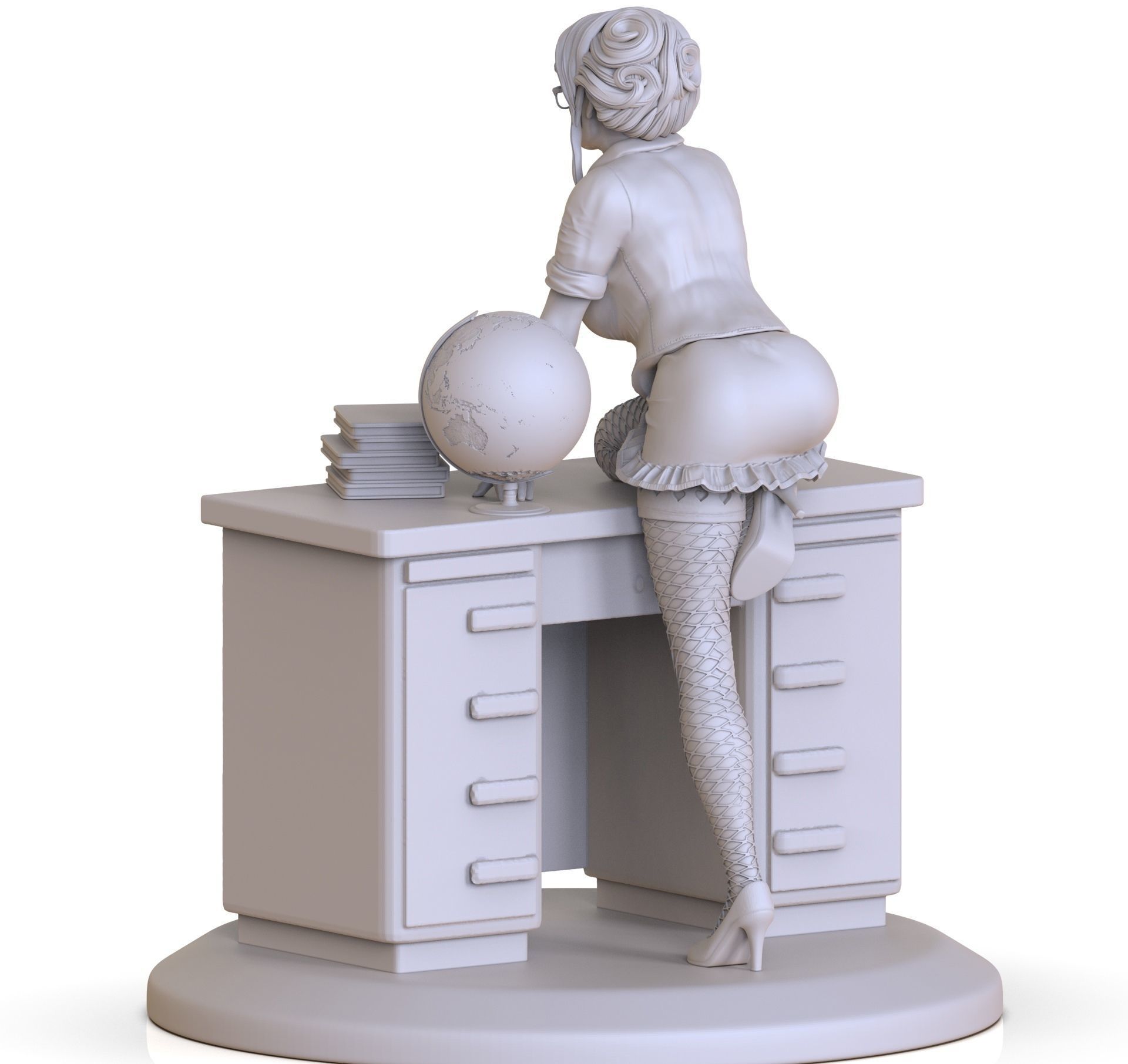 beautiful teacher  3D print model_4