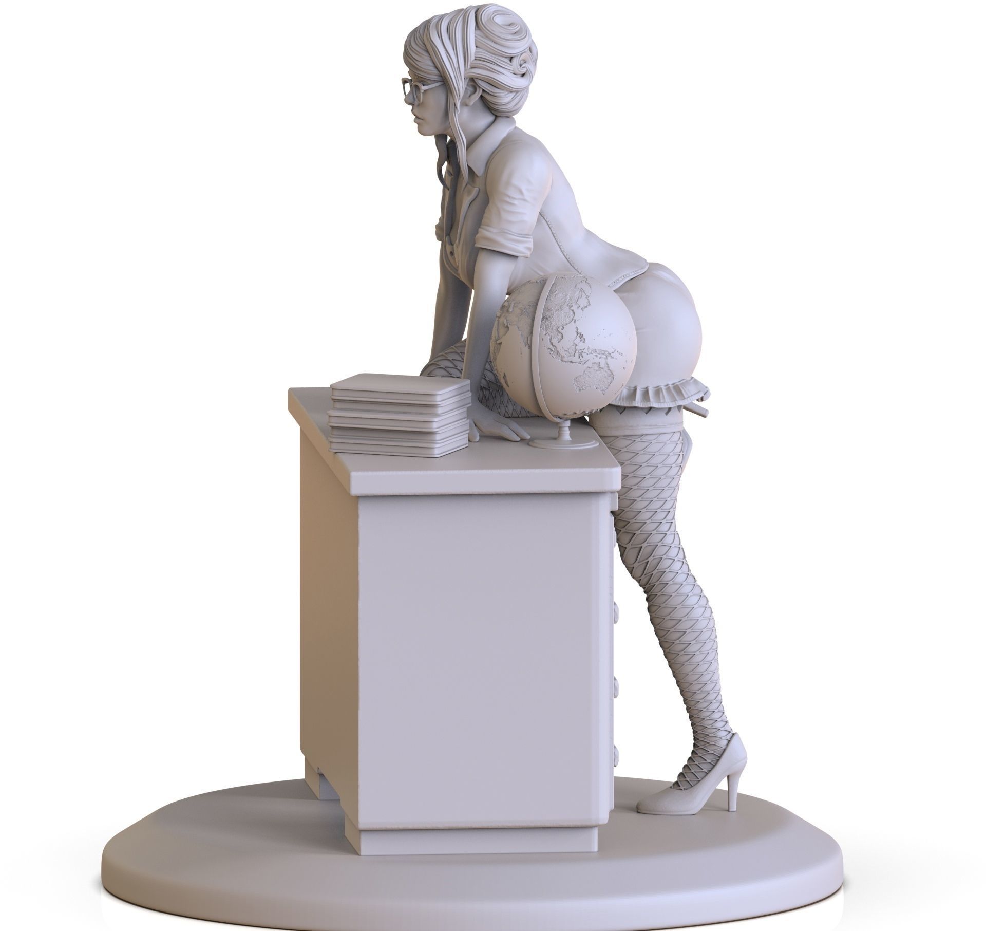 beautiful teacher  3D print model_2