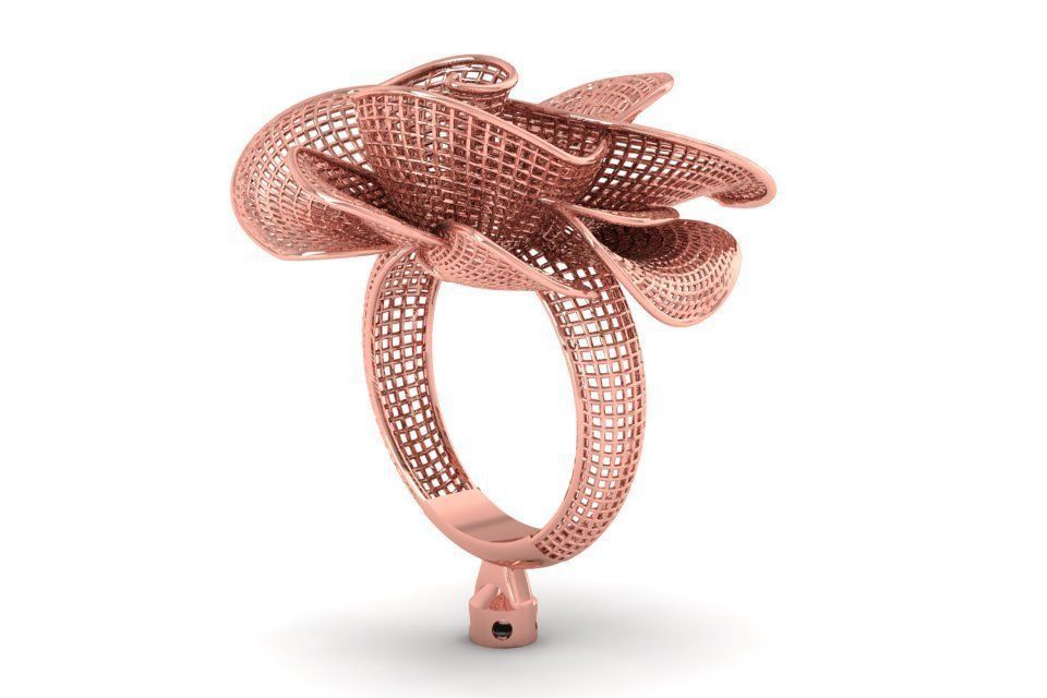 Filigree Ring STL OBJ FBX Renders Details 3D print model_2