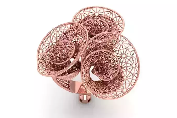 Filigree Ring STL OBJ FBX Renders Details