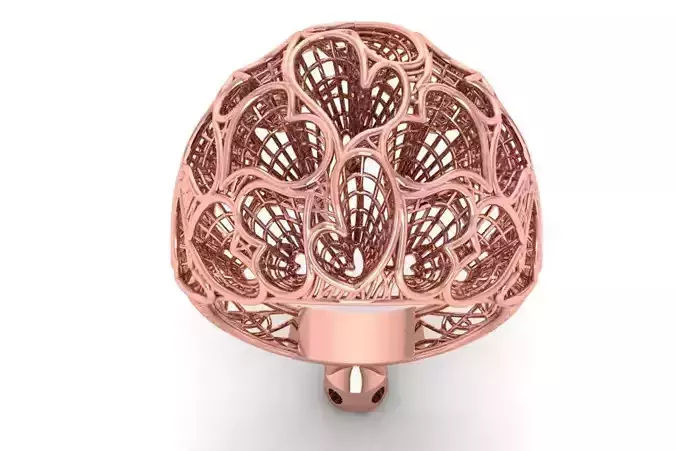 Filigree Ring STL OBJ FBX Renders Details