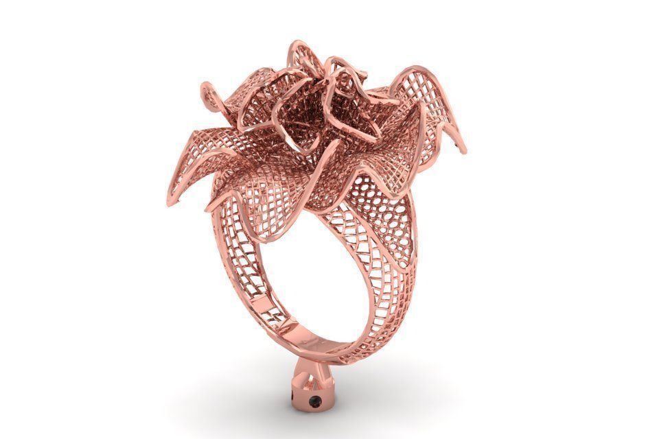 Filigree Ring STL OBJ FBX Renders Details 3D print model_3