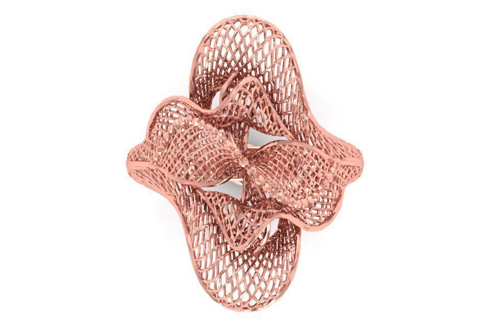 Filigree Ring STL OBJ FBX Renders Details 3D print model_2