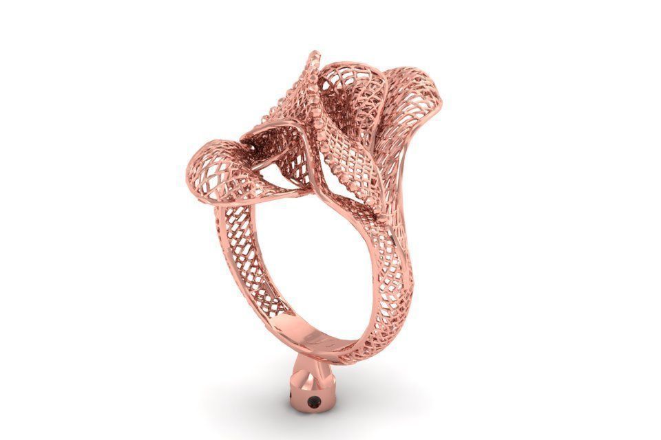Filigree Ring STL OBJ FBX Renders Details 3D print model_1