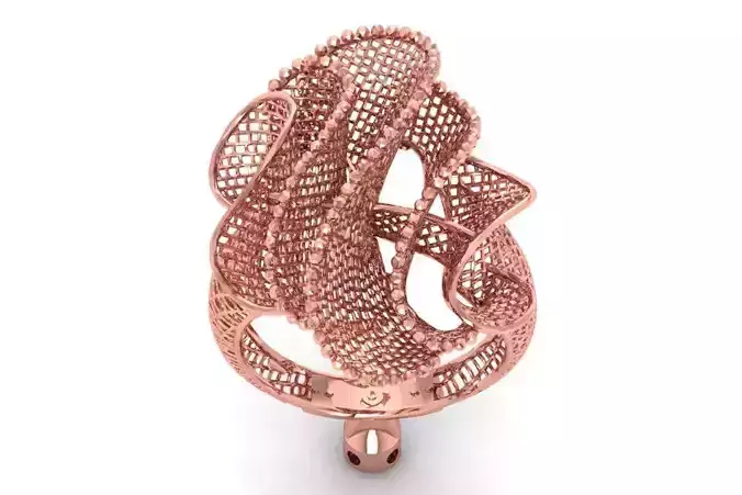 Filigree Ring STL OBJ FBX Renders Details