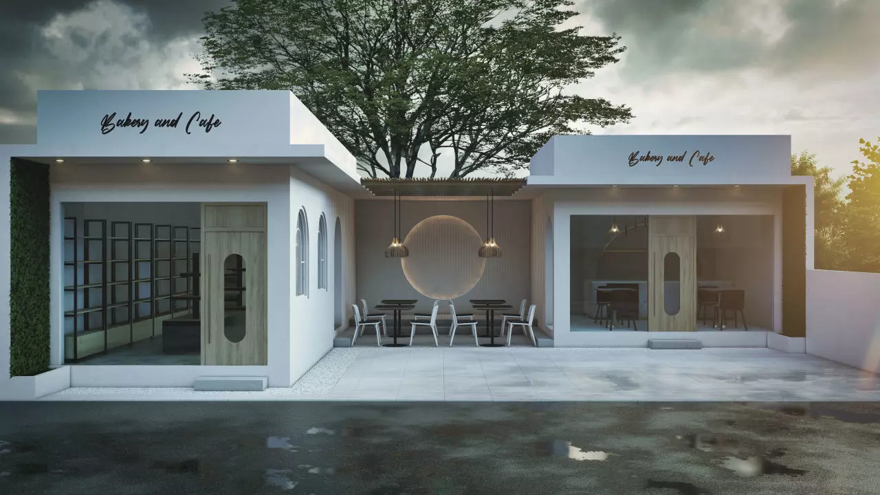 Bakery and Cafe Design 3D model_0