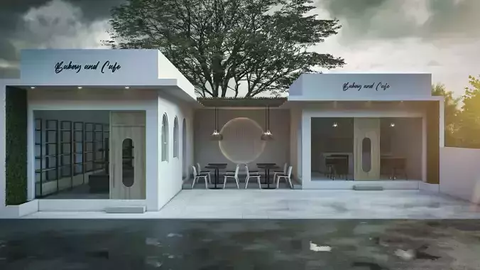 Bakery and Cafe Design 3D model
