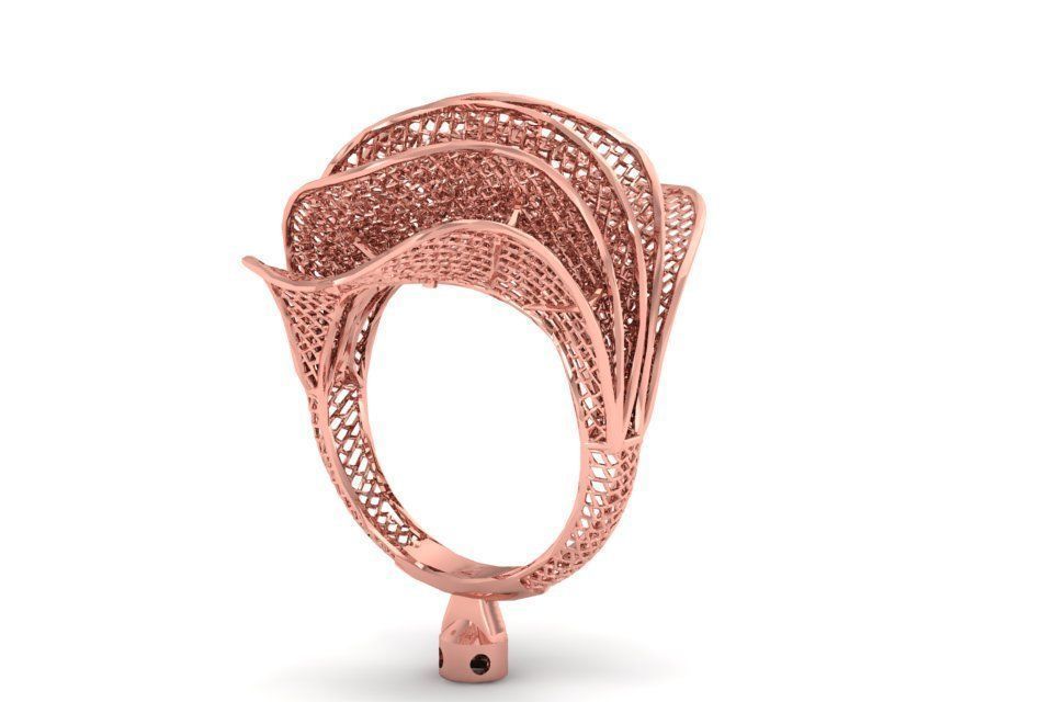 Filigree Ring STL OBJ FBX Renders Details 3D print model_1