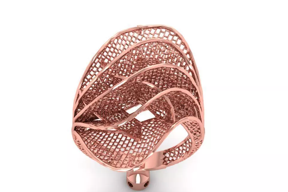 Filigree Ring STL OBJ FBX Renders Details 3D print model_0
