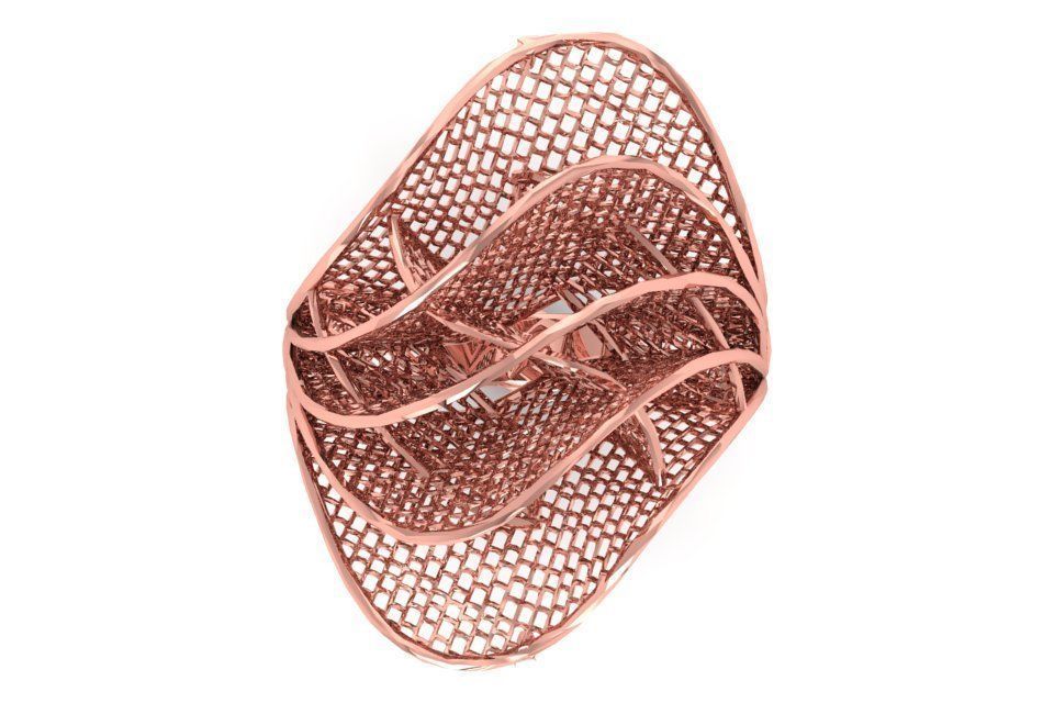 Filigree Ring STL OBJ FBX Renders Details 3D print model_3