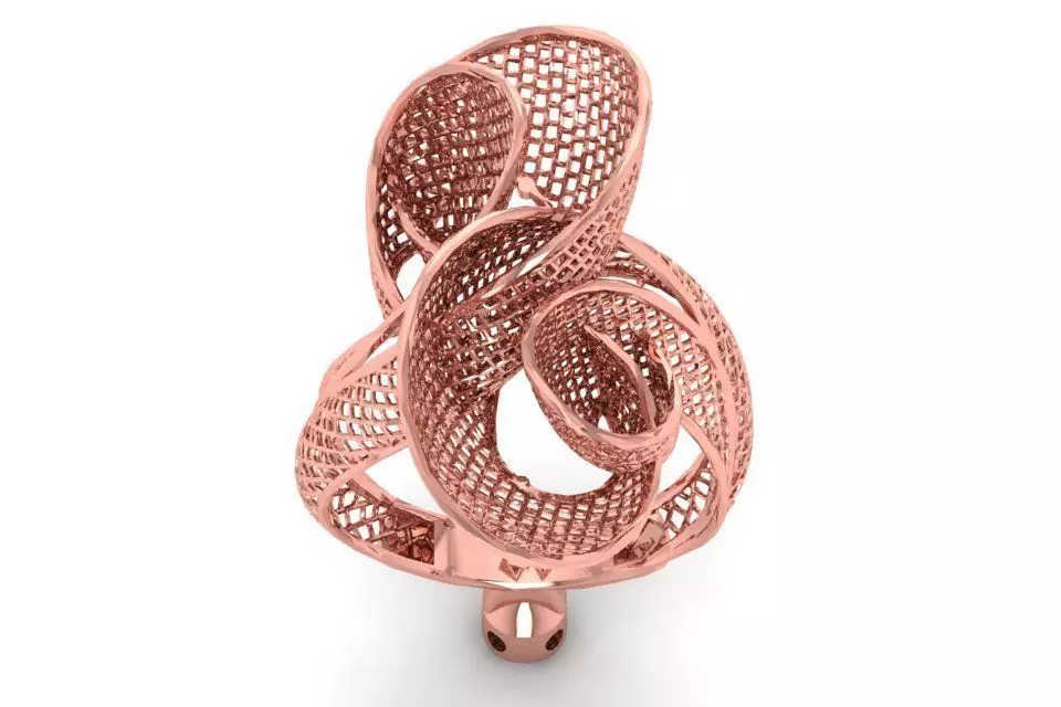 Filigree Ring STL OBJ FBX Renders Details 3D print model_0
