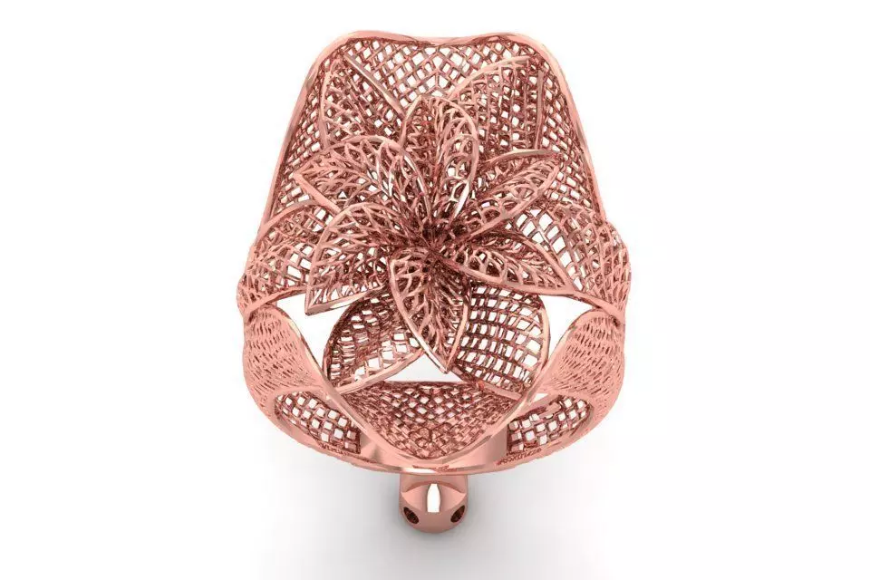 Filigree Ring STL OBJ FBX Renders Details 3D print model_0