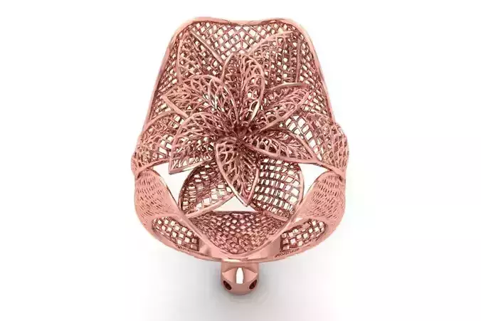 Filigree Ring STL OBJ FBX Renders Details 3D print model