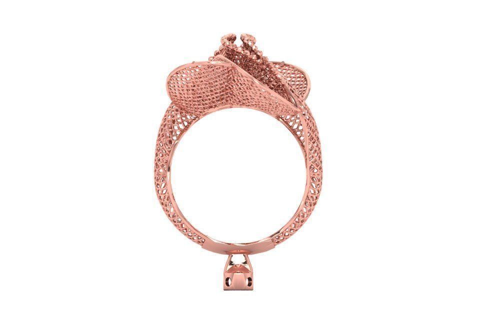 Filigree Ring STL OBJ FBX Renders Details 3D print model_3