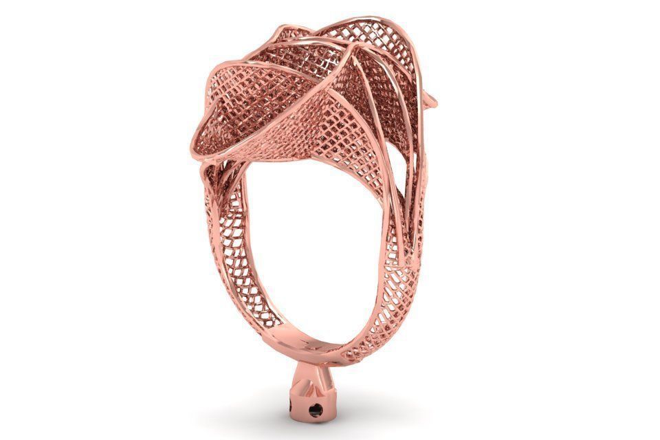 Filigree Ring STL OBJ FBX Renders Details 3D print model_2