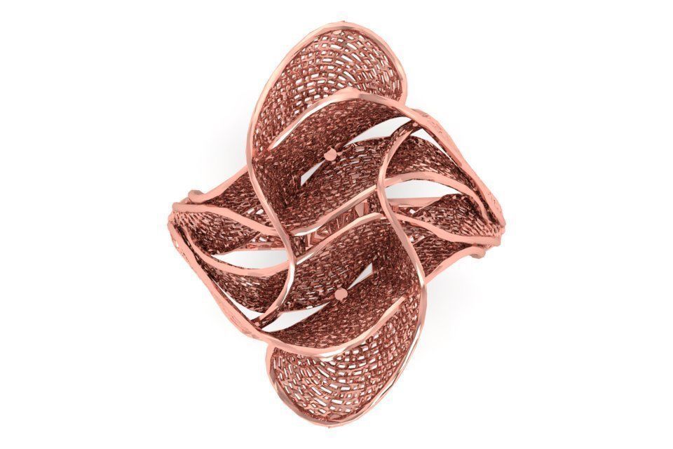 Filigree Ring STL OBJ FBX Renders Details 3D print model_3