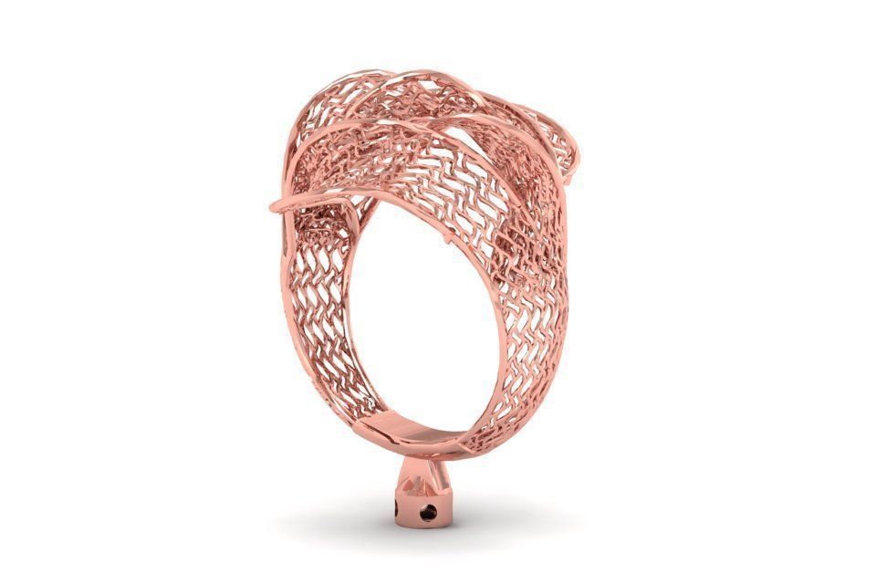 Filigree Ring STL OBJ FBX Renders Details 3D print model_2