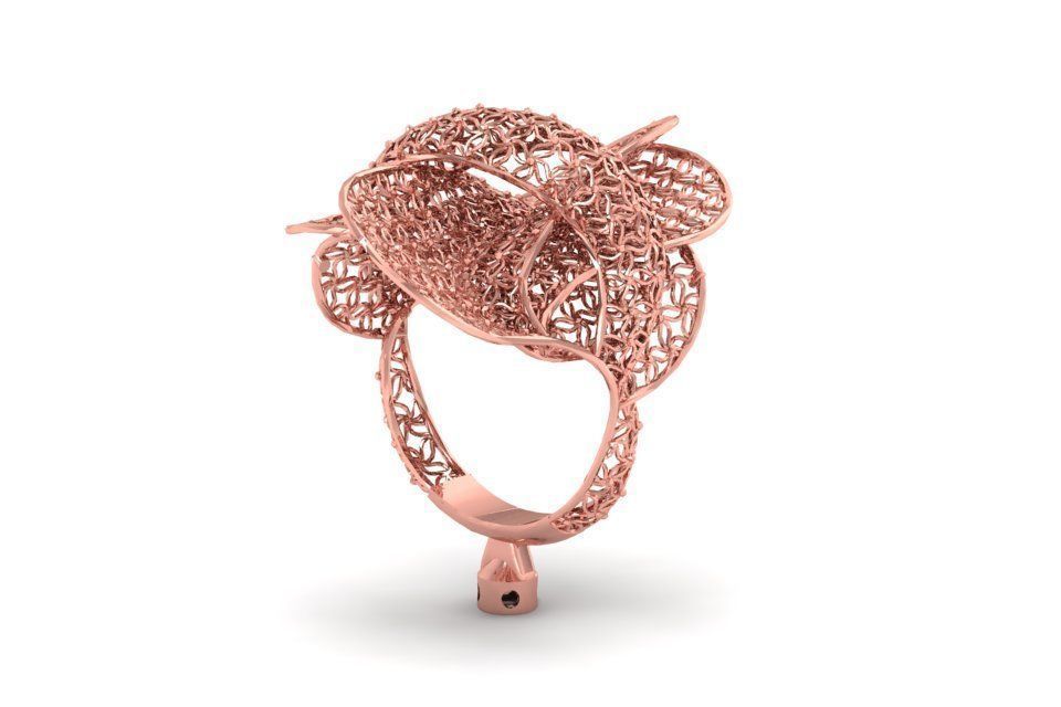 Filigree Ring STL OBJ FBX Renders Details 3D print model_3