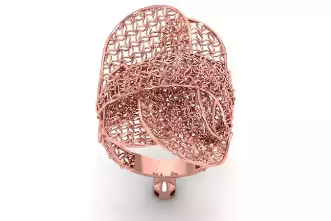 Filigree Ring STL OBJ FBX Renders Details 3D print model