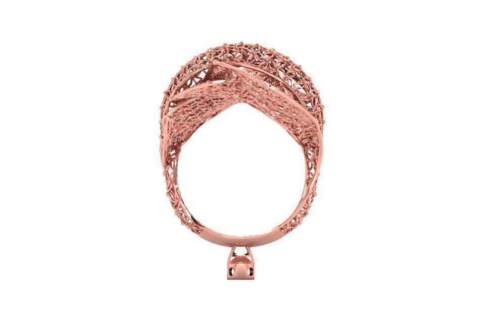 Filigree Ring STL OBJ FBX Renders Details 3D print model_1