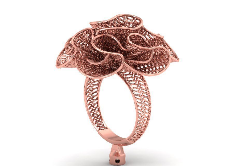 Filigree Ring STL OBJ FBX Renders Details 3D print model_1