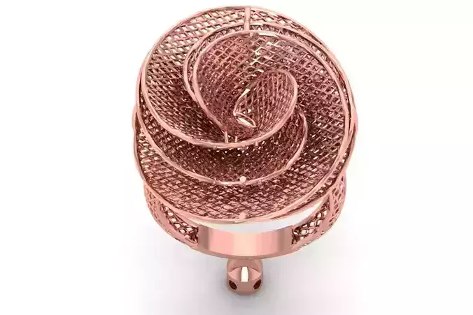 Filigree Ring STL OBJ FBX Renders Details 3D print model