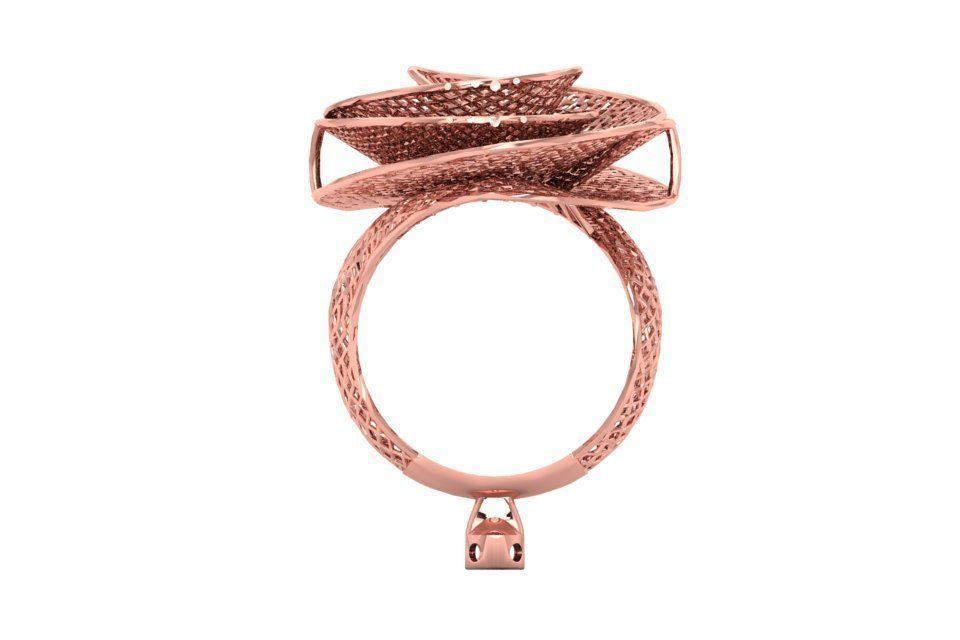 Filigree Ring STL OBJ FBX Renders Details 3D print model_3