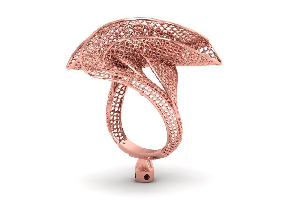 Filigree Ring STL OBJ FBX Renders Details 3D print model_1