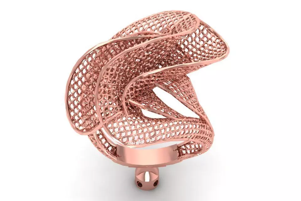 Filigree Ring STL OBJ FBX Renders Details 3D print model_0