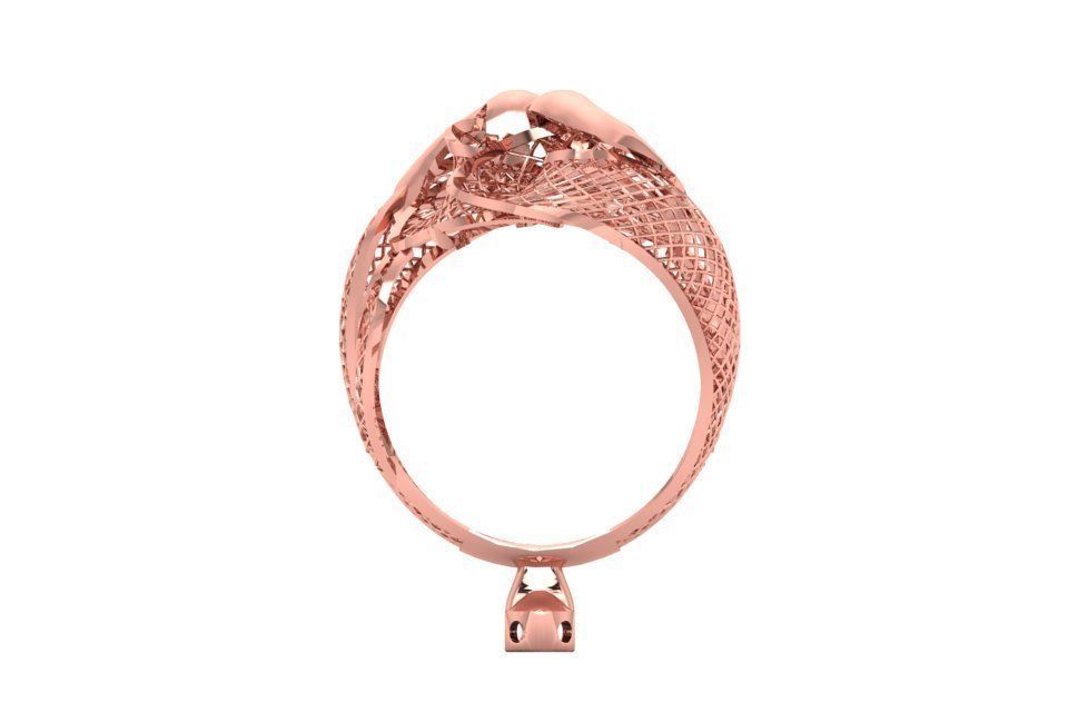 Filigree Ring STL OBJ FBX Renders Details 3D print model_3