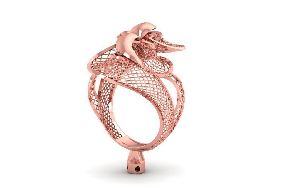 Filigree Ring STL OBJ FBX Renders Details 3D print model_1