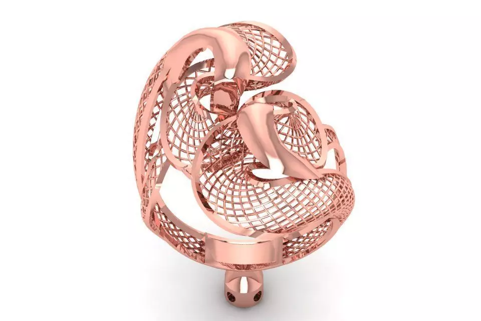 Filigree Ring STL OBJ FBX Renders Details 3D print model_0