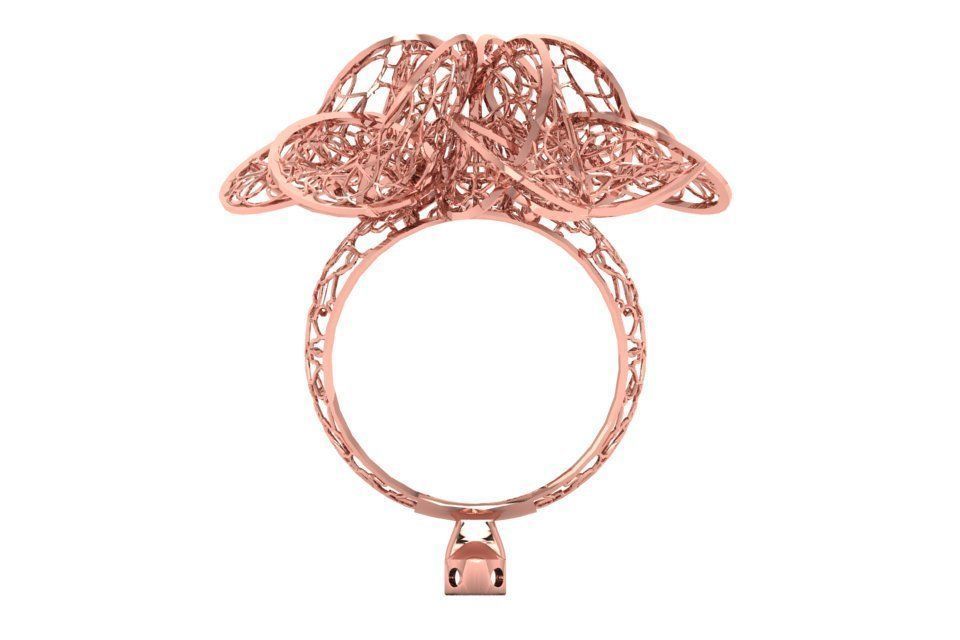 Filigree Ring STL OBJ FBX Renders Details 3D print model_1