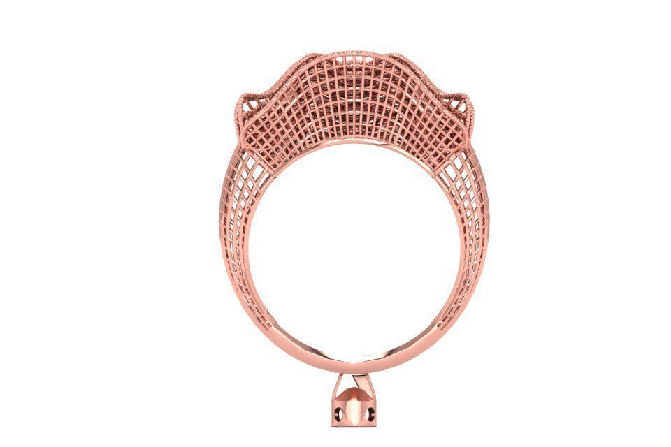 Filigree Ring STL OBJ FBX Renders Details 3D print model_1