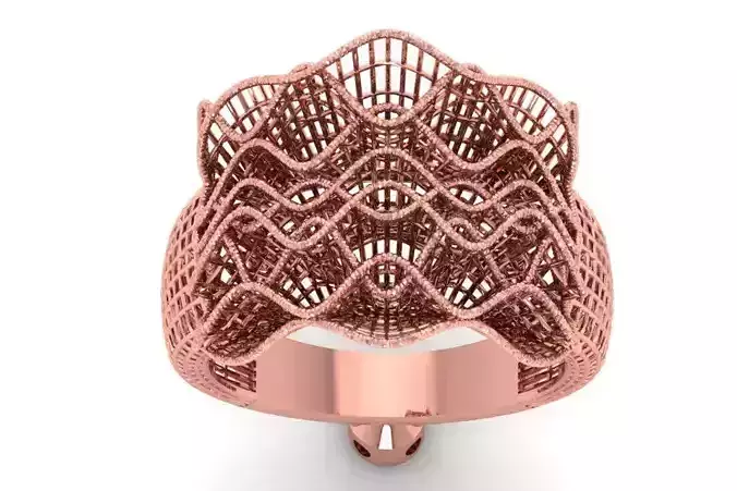 Filigree Ring STL OBJ FBX Renders Details 3D print model
