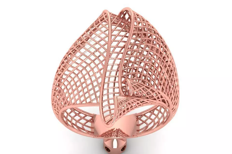 Filigree Ring STL OBJ FBX Renders Details 3D print model_0