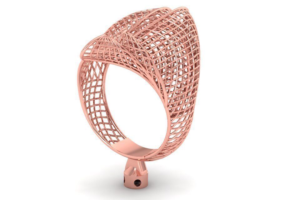 Filigree Ring STL OBJ FBX Renders Details 3D print model_1