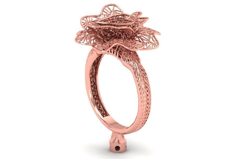 Filigree Ring STL OBJ FBX Renders Details 3D print model_3